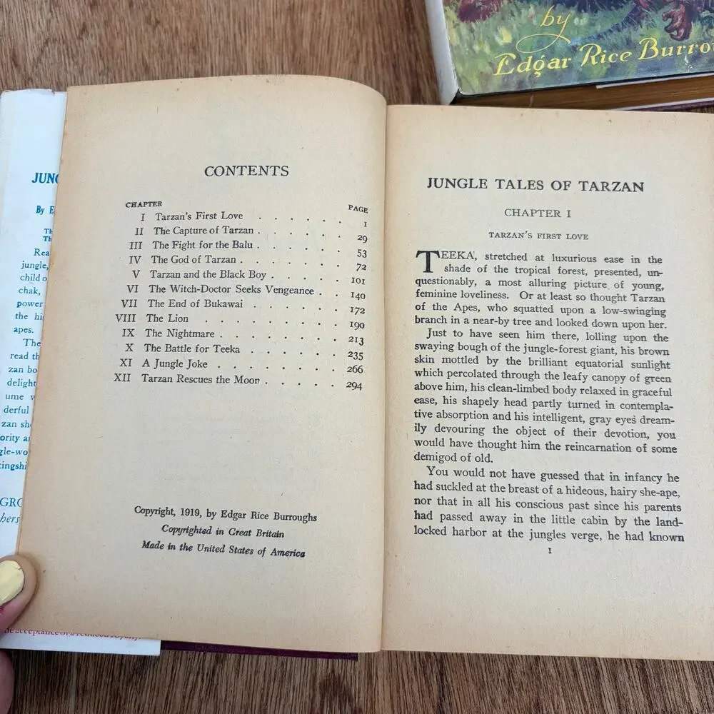1919 Jungle Tales of Tarzan and 1928 Tarzan, Lord of the Jungle Book Bundle